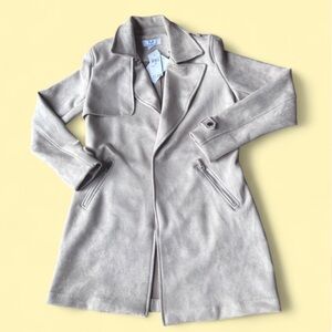 Magaschoni Tan Faux Leather Trench Coat